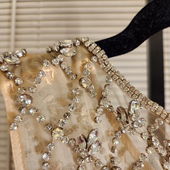 JOVANI Red Sleeveless Dress with Crystals, Size 2 - Picture 15 of 16